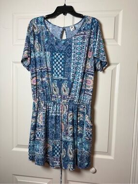 Sew In Love Multi Print Plus Size Romper‎